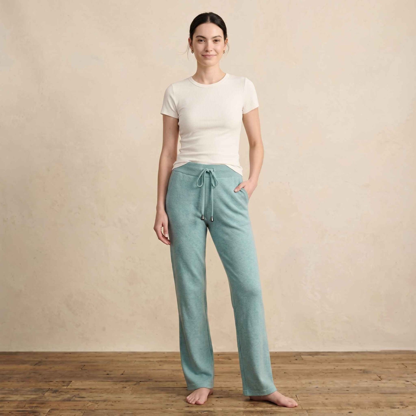 The Zenith Pure Himalayan Cashmere Sweatpant For Women - Aqua