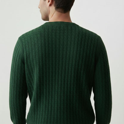 Pine Atlas Cable Hand-Knitted Pure Himalayan Cashmere Sweater