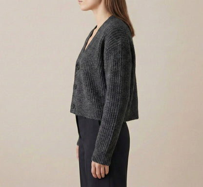 The Lhotse V-Neck Cardigan Undyed Himalayan Cashmere For Women
