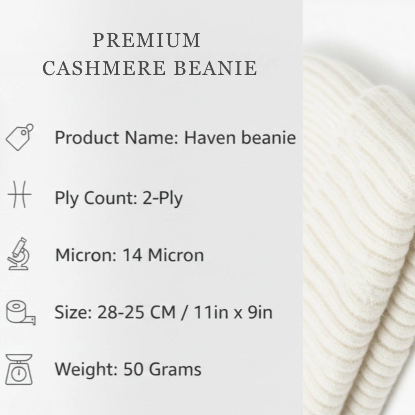 Haven Ribbed Cashmere Beanie | 100% Pure Himalayan Men