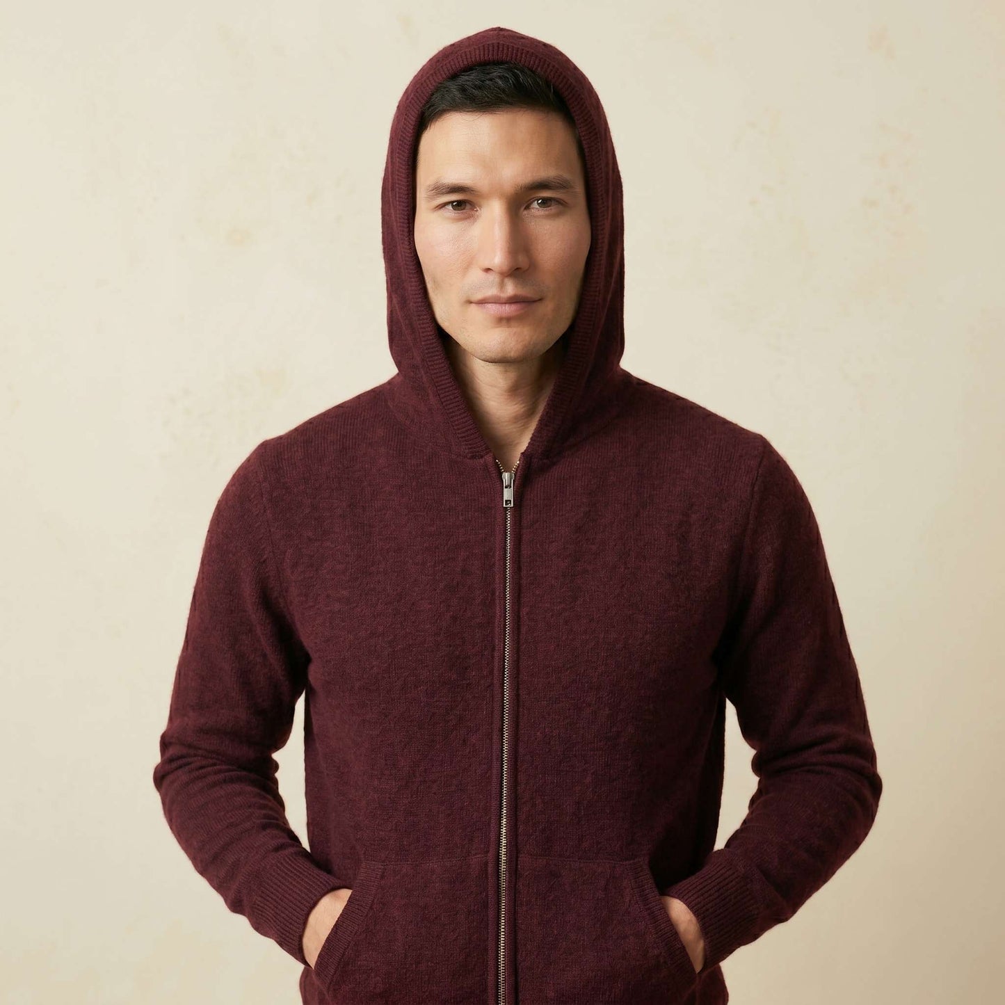 Original Kora Zip Himalayan Cashmere Hoodie For Men — Himalayan cashmere, view 8