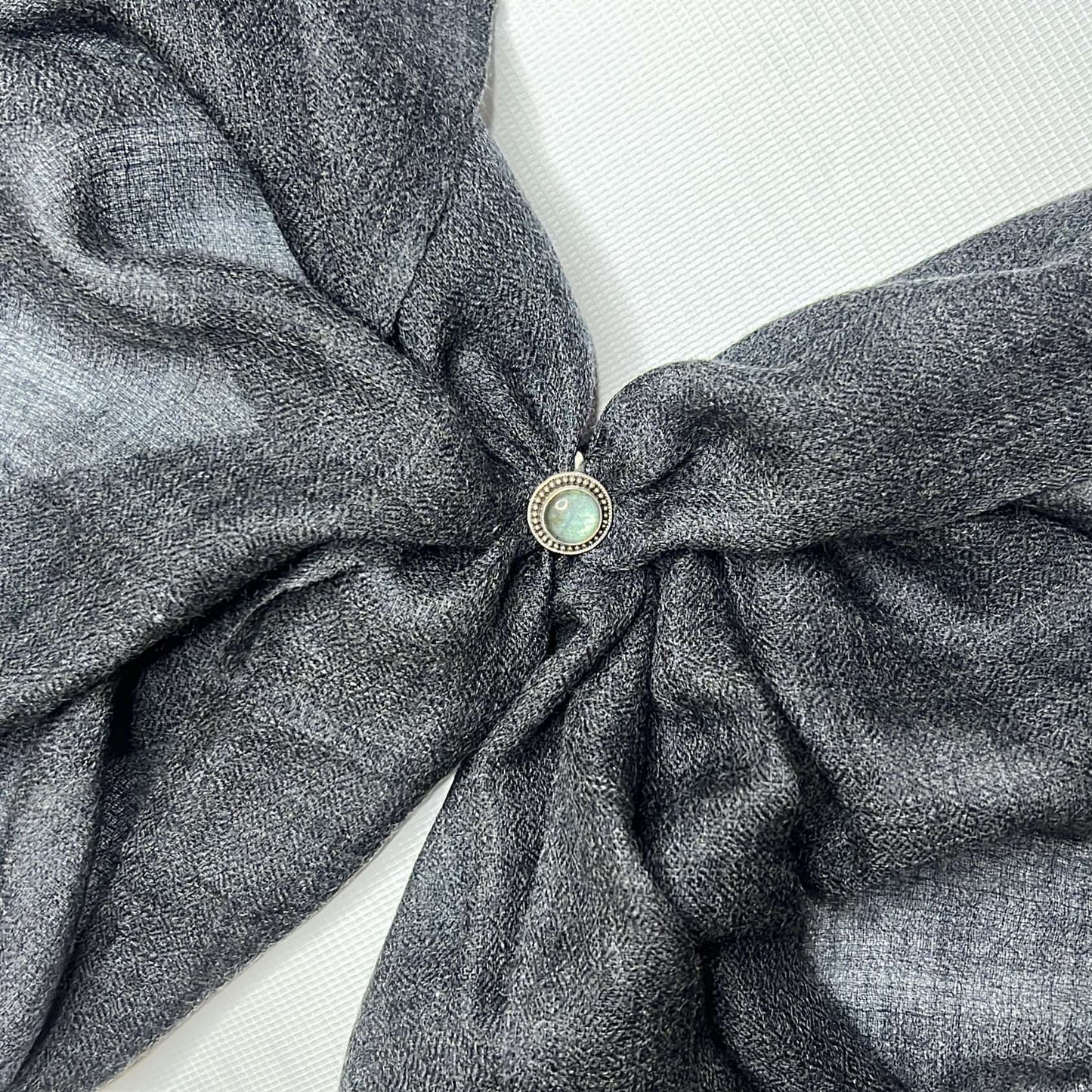 Himalayan Mist and Twilight Grey Cashmere Pashmina Shawl