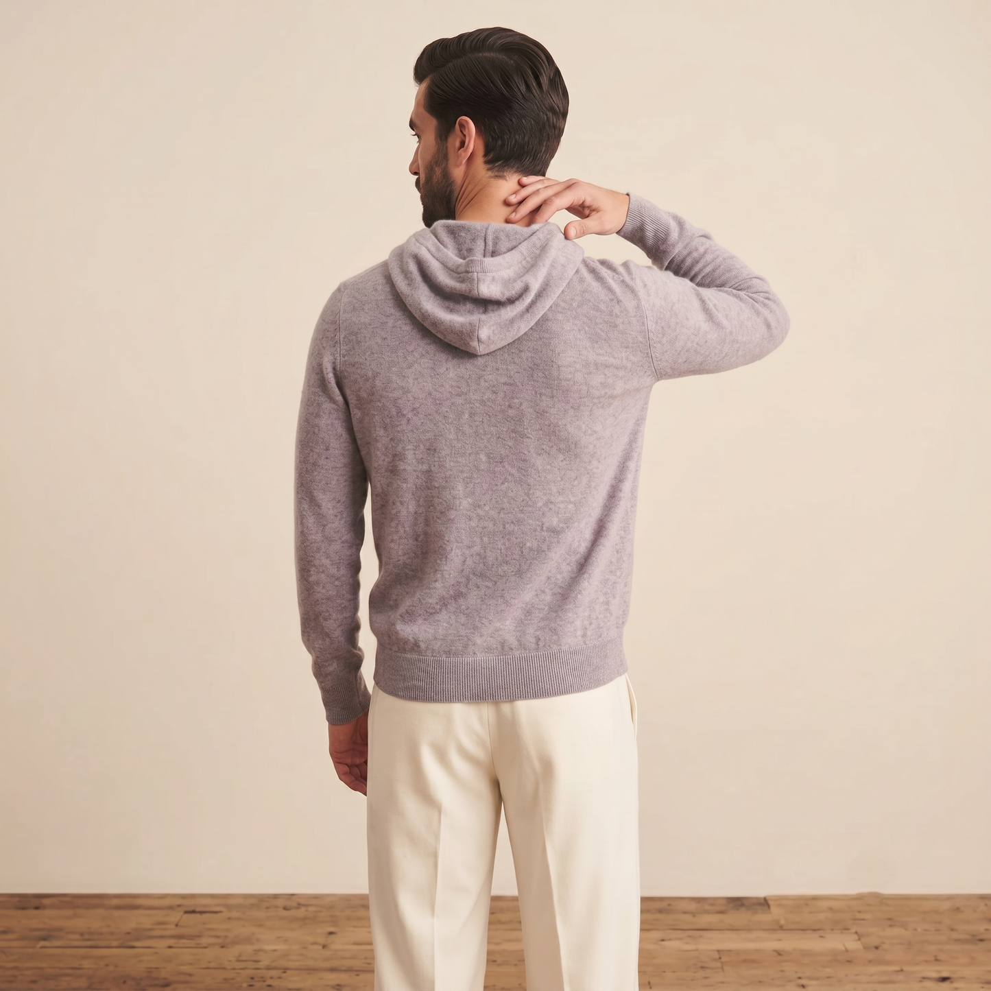 Mustang Himalayan Cashmere Hand-Finished Hoodie For Men