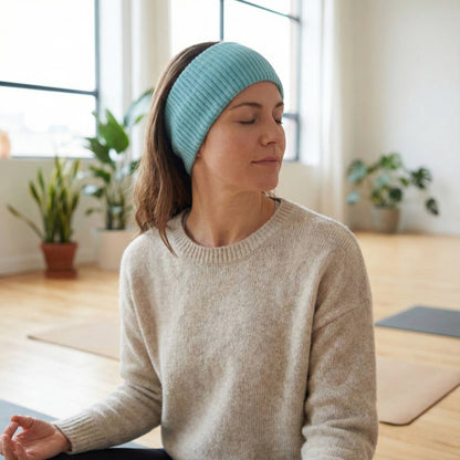 Aura Headband | 100% Pure Himalayan Cashmere Ear Warmer | 2-Ply 16 Micron Hand-Knit Wrap