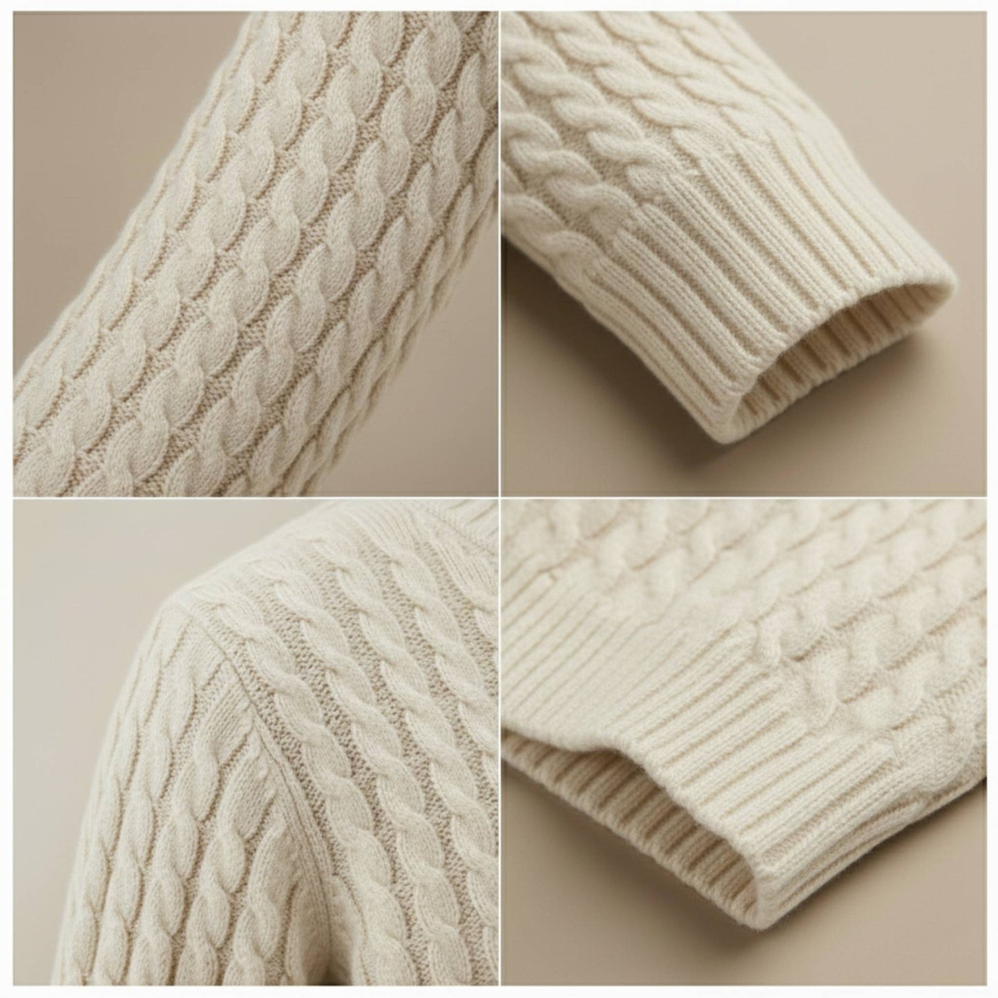 Grace Cable-Knit Cashmere Crewneck | 100% Pure Himalayan Women's Sweater