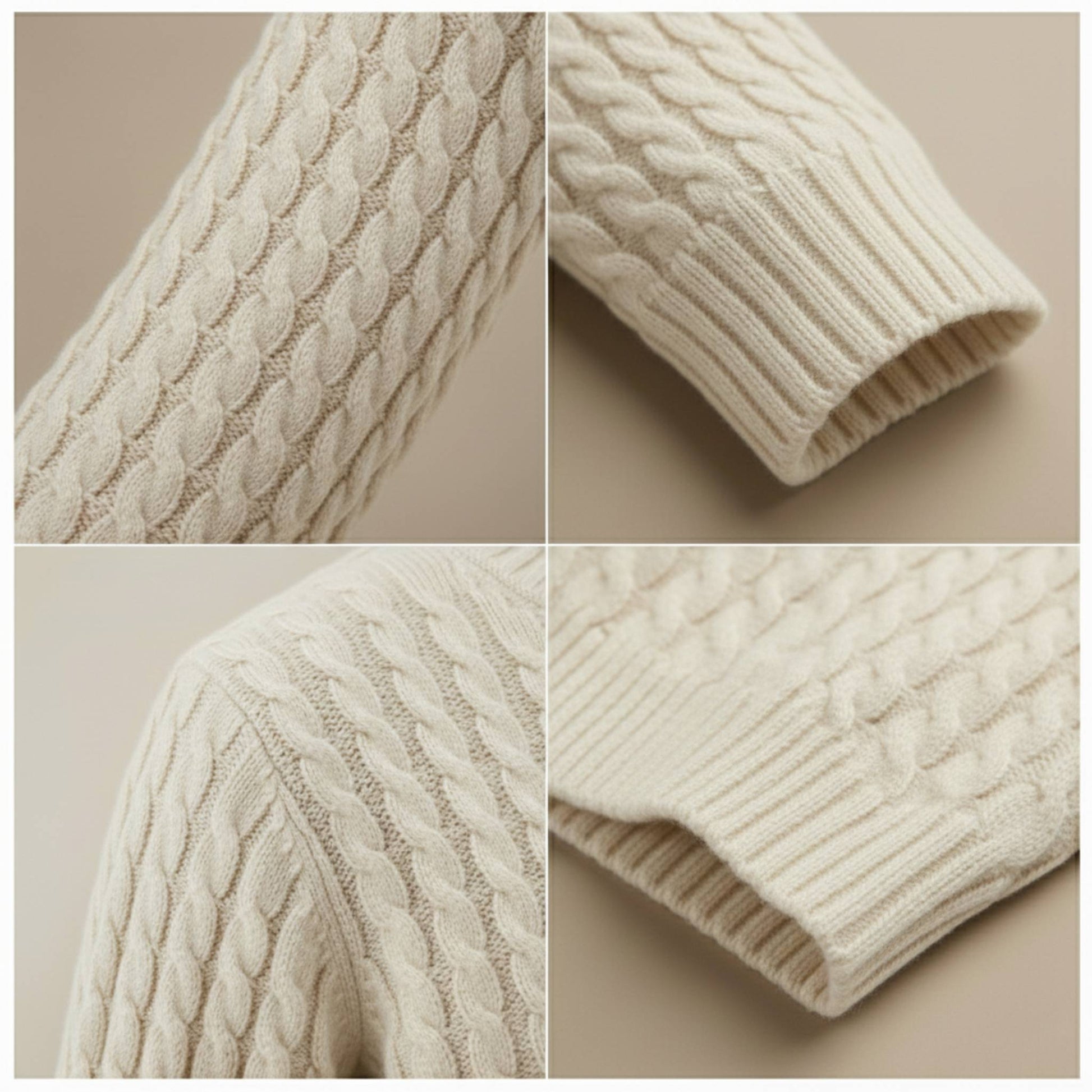 Grace Cable-Knit Cashmere Crewneck | 100% Pure Himalayan Women's Sweater