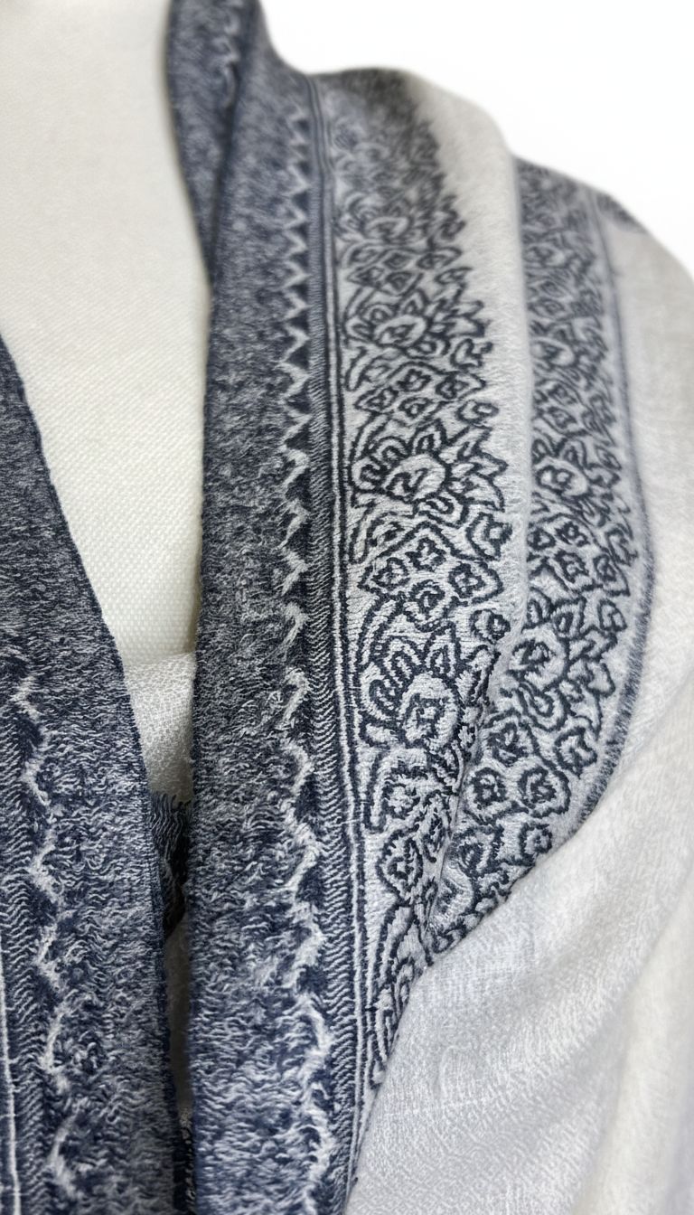 100% Pure Himalayan Cashmere Pashmina Shawl - Signature Neutral & Pattern Collection