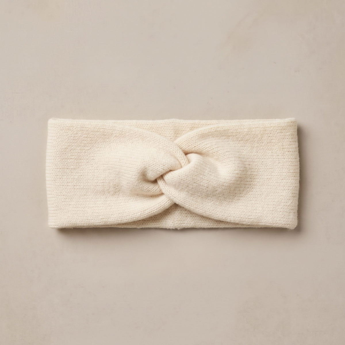 Gomba twisted-front cashmere headband in Off-White, flat front
