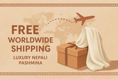 100% Pure Himalayan Cashmere Pashmina Shawl - Mustang Collection Himalayan Dusk Grey