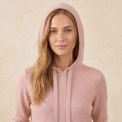 100% Cashmere Women's Pullover Hoodie — 2-Ply 16-Micron Himalayan Cashmere