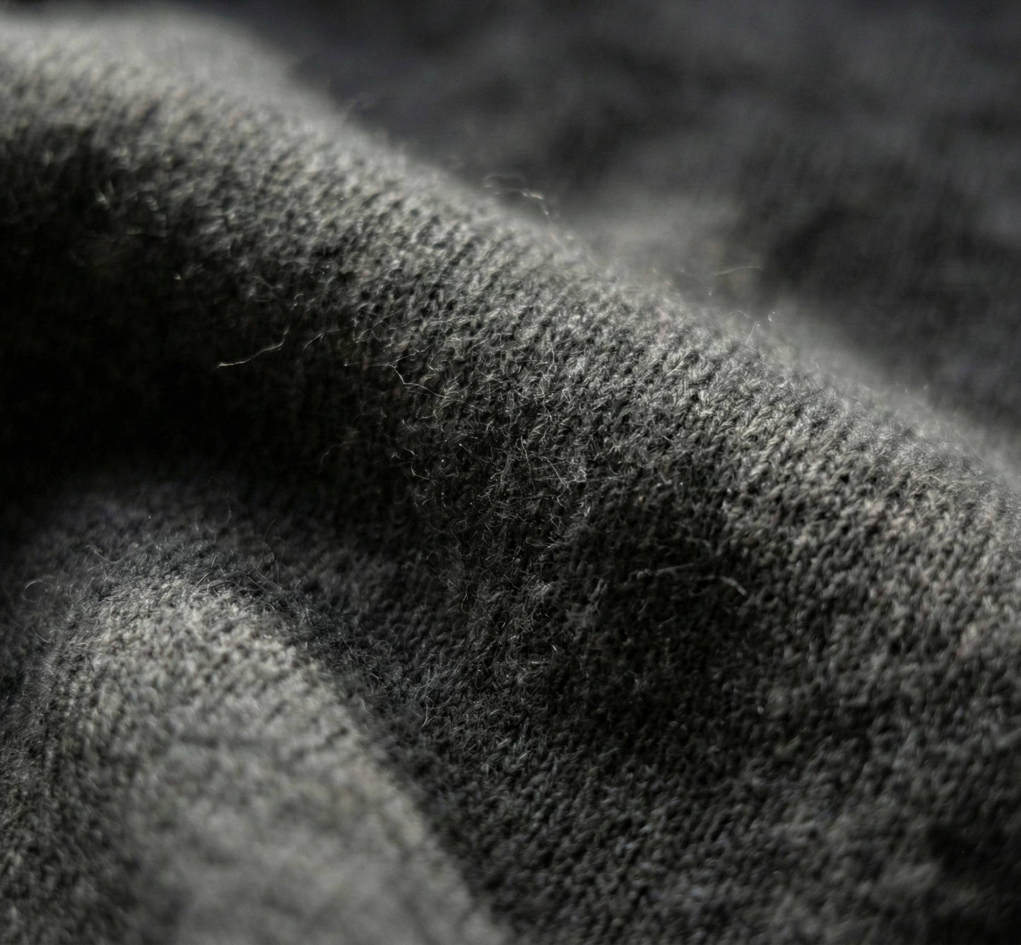 Authentic Dark Grey Melange Kora Zip Cashmere Hoodie