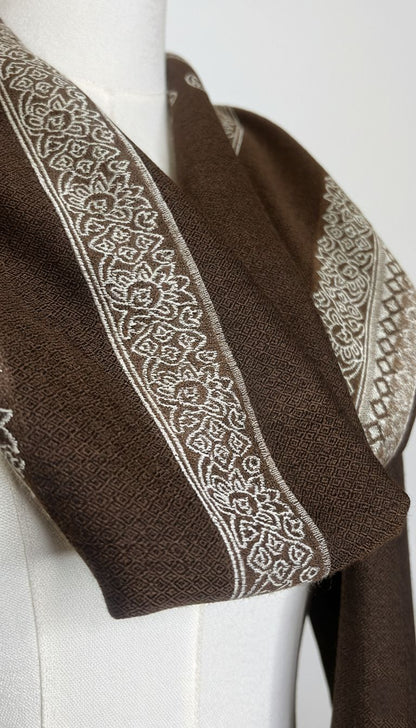 100% Pure Himalayan Cashmere Pashmina Shawl - Signature Neutral & Pattern Collection