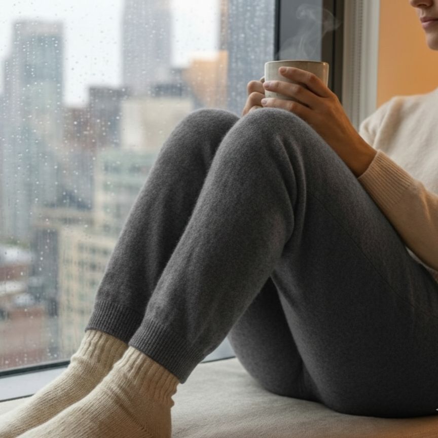 The Zenith Natural Jogger | 100% Undyed Pure Himalayan Cashmere