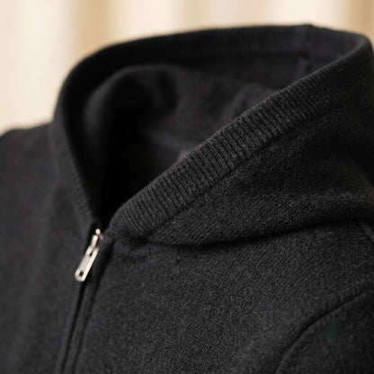 Original Kora Zip Himalayan Cashmere Hoodie For Men — Himalayan cashmere, view 15