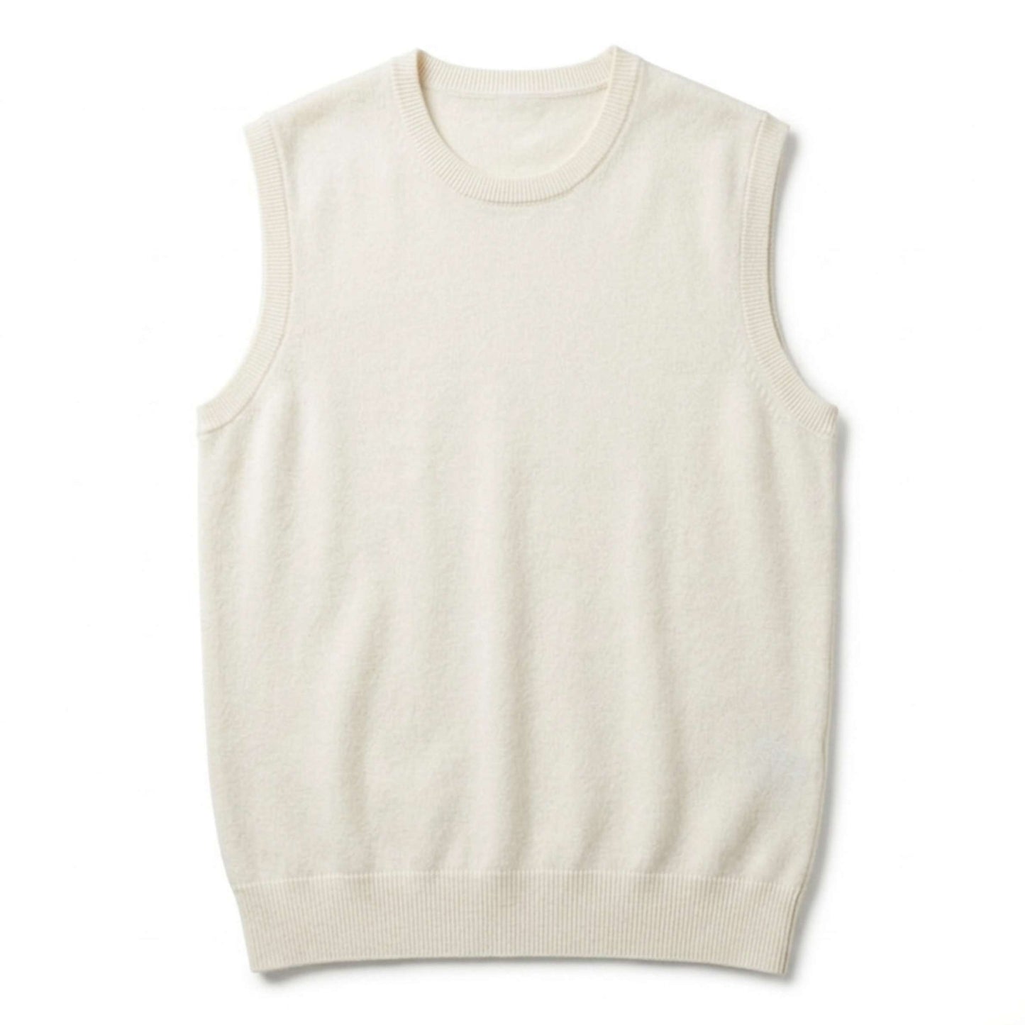 Pure Cashmere Sleeveless Shell Top | Crewneck Tank | Handcrafted in Nepal | Lumusae