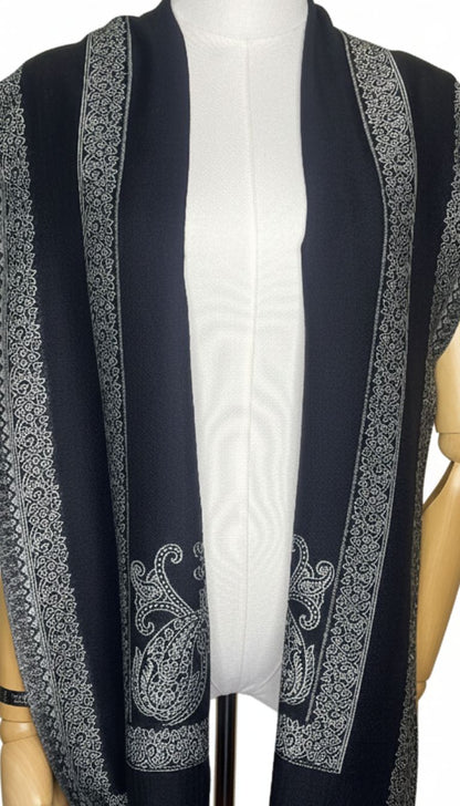100% Pure Himalayan Cashmere Pashmina Shawl - Signature Neutral & Pattern Collection