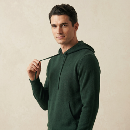 Mustang Himalayan Cashmere Hand-Finished Hoodie For Men