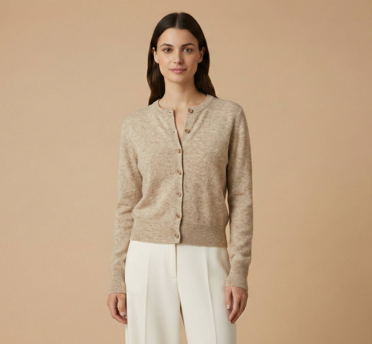 Undyed Himalayan Cashmere Pokhara Cardigan For Women