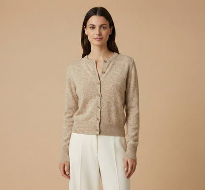 Undyed Himalayan Cashmere Pokhara Cardigan For Women