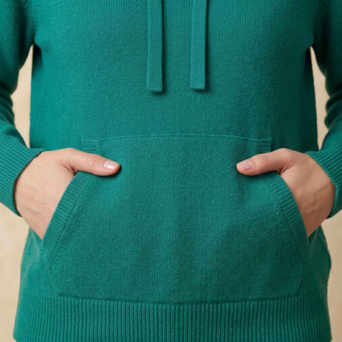 100% Cashmere Women's Pullover Hoodie — 2-Ply 16-Micron Himalayan Cashmere