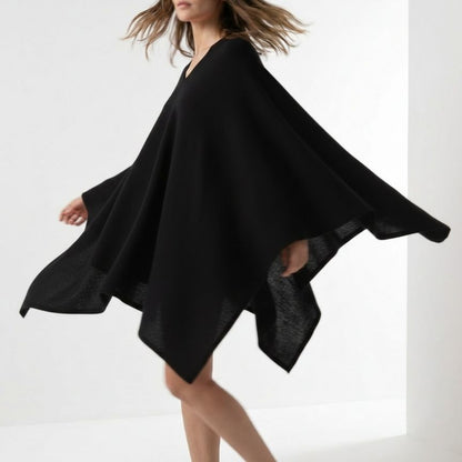 The V-Neck Poncho | 100% Pure Himalayan Cashmere