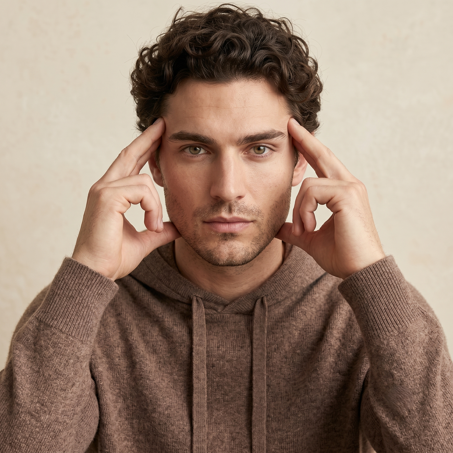 Mustang Himalayan Cashmere Hand-Finished Hoodie For Men