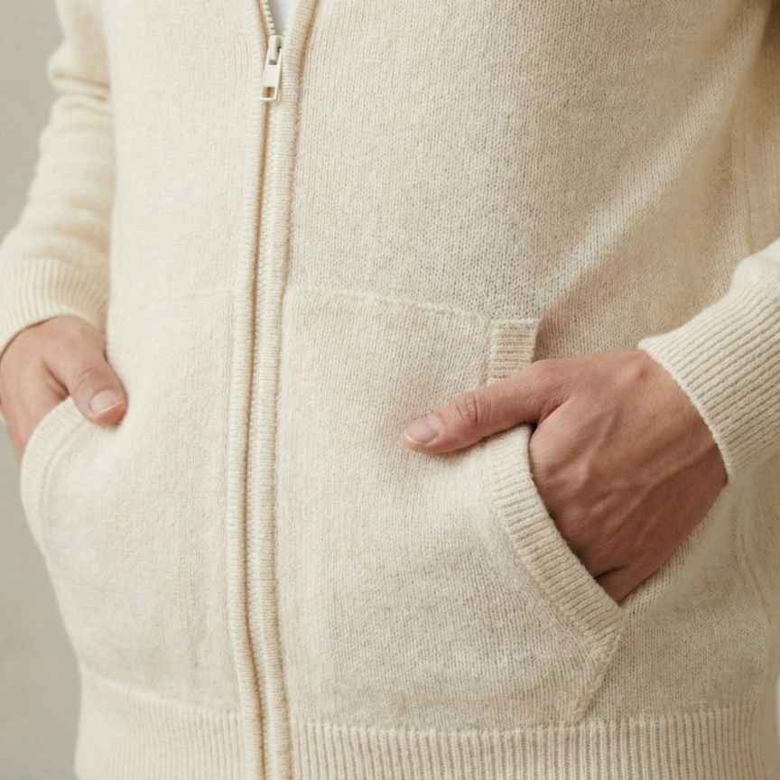Exclusive Off-White Original Himalayan Cashmere Zip Hoodie