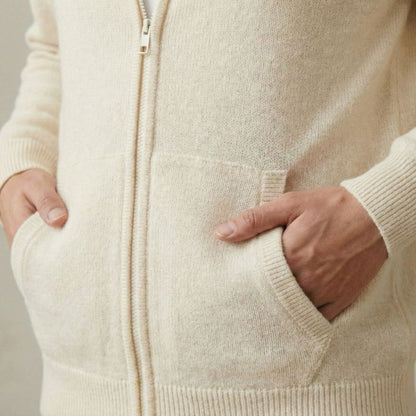 Exclusive Off-White Original Himalayan Cashmere Zip Hoodie