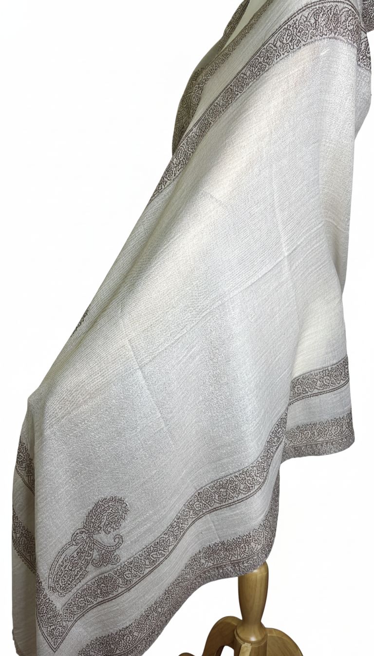 100% Pure Himalayan Cashmere Pashmina Shawl - Signature Neutral & Pattern Collection