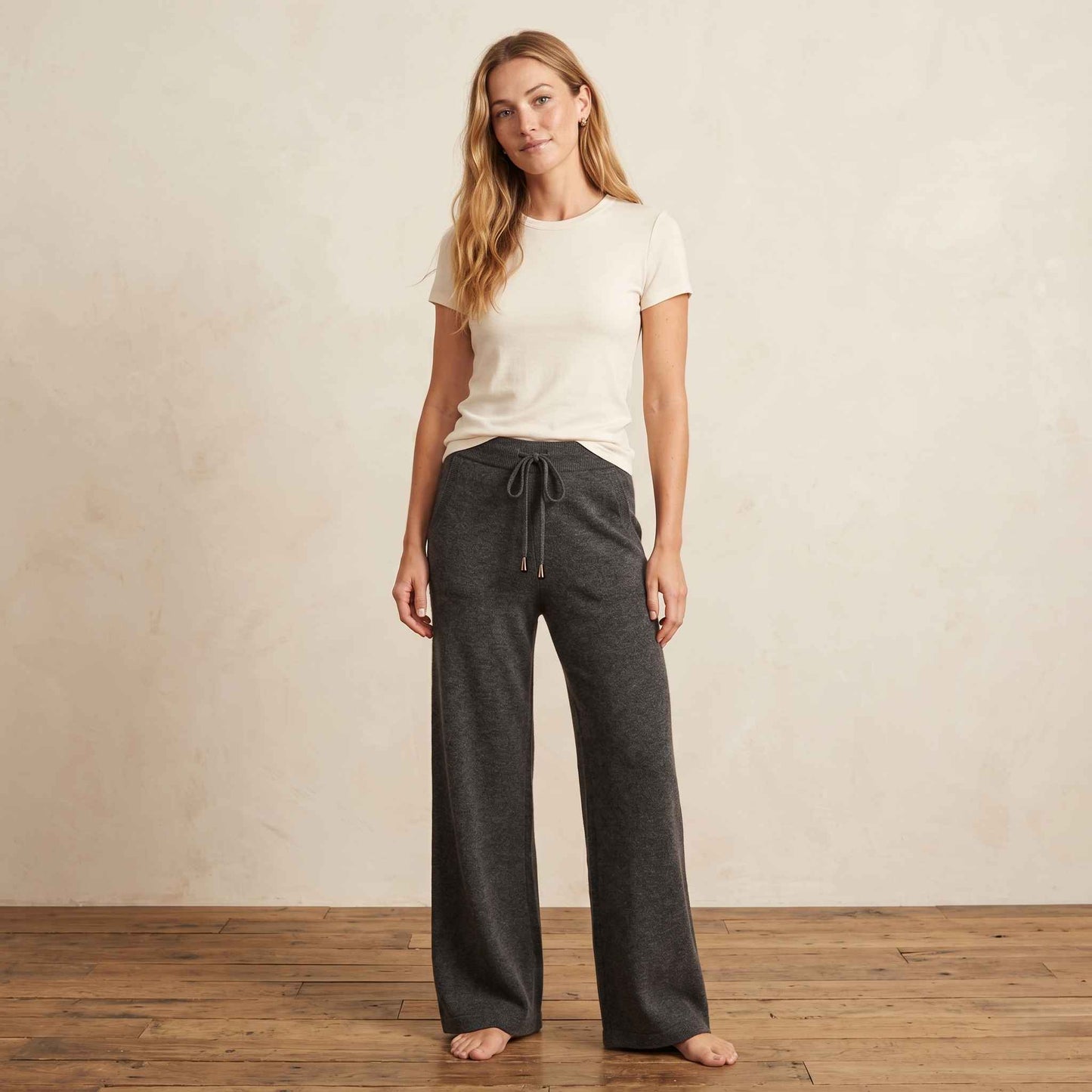 The Zenith Natural Sweatpant Undyed Himalayan Cashmere For Women