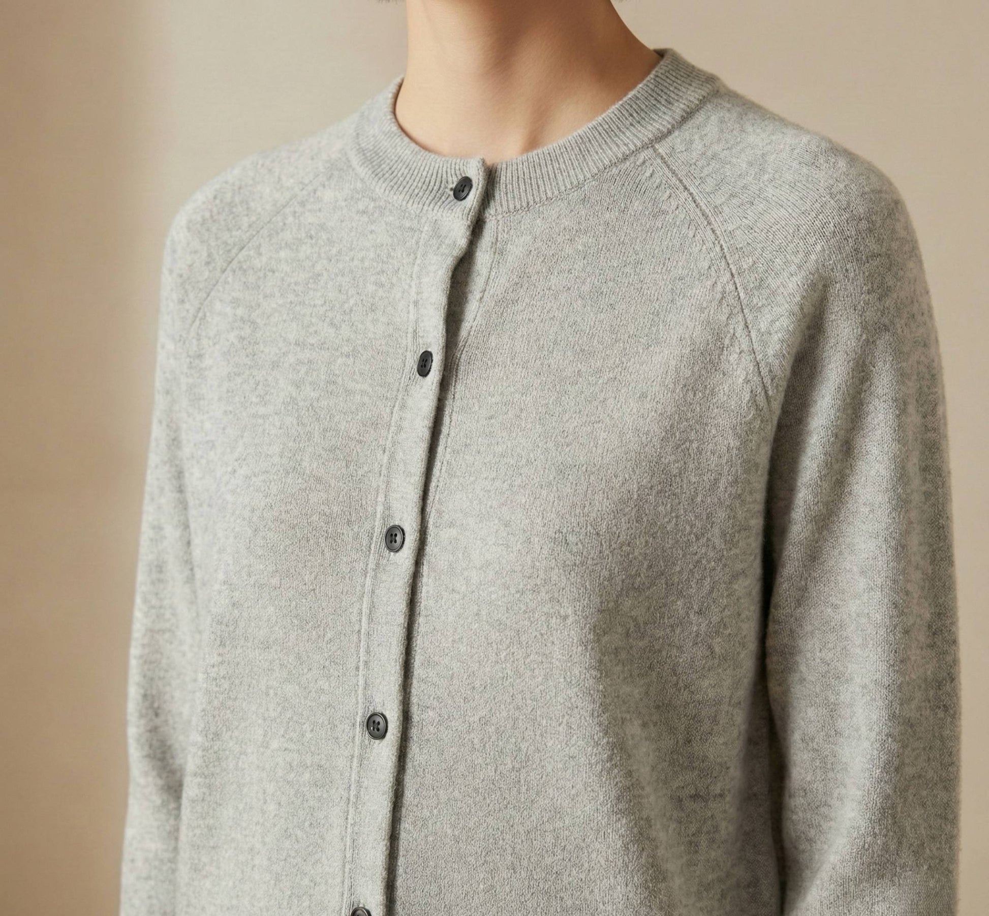 Undyed Himalayan Cashmere Pokhara Cardigan For Women
