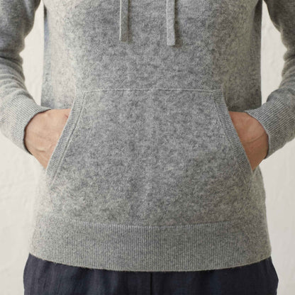 100% Undyed Cashmere Women's Hoodie — Chemical-Free Natural Chyangra Cashmere
