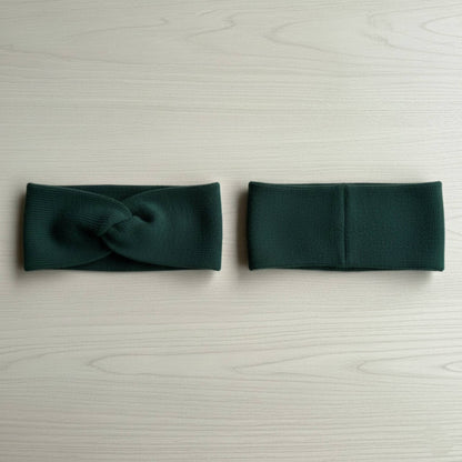 The Gomba Band | Twisted Front 100% Pure Cashmere Headband | 2-Ply 16 Micron Hand-Knit Ear Warmer