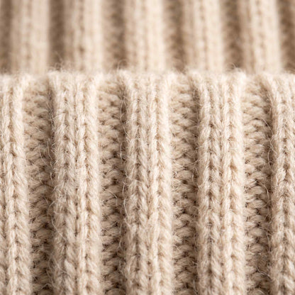 Men's hand-knit ribbed cashmere beanie, Noma in Off White - view 4