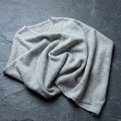The V-Neck Poncho | 100% Undyed Pure Himalayan Cashmere