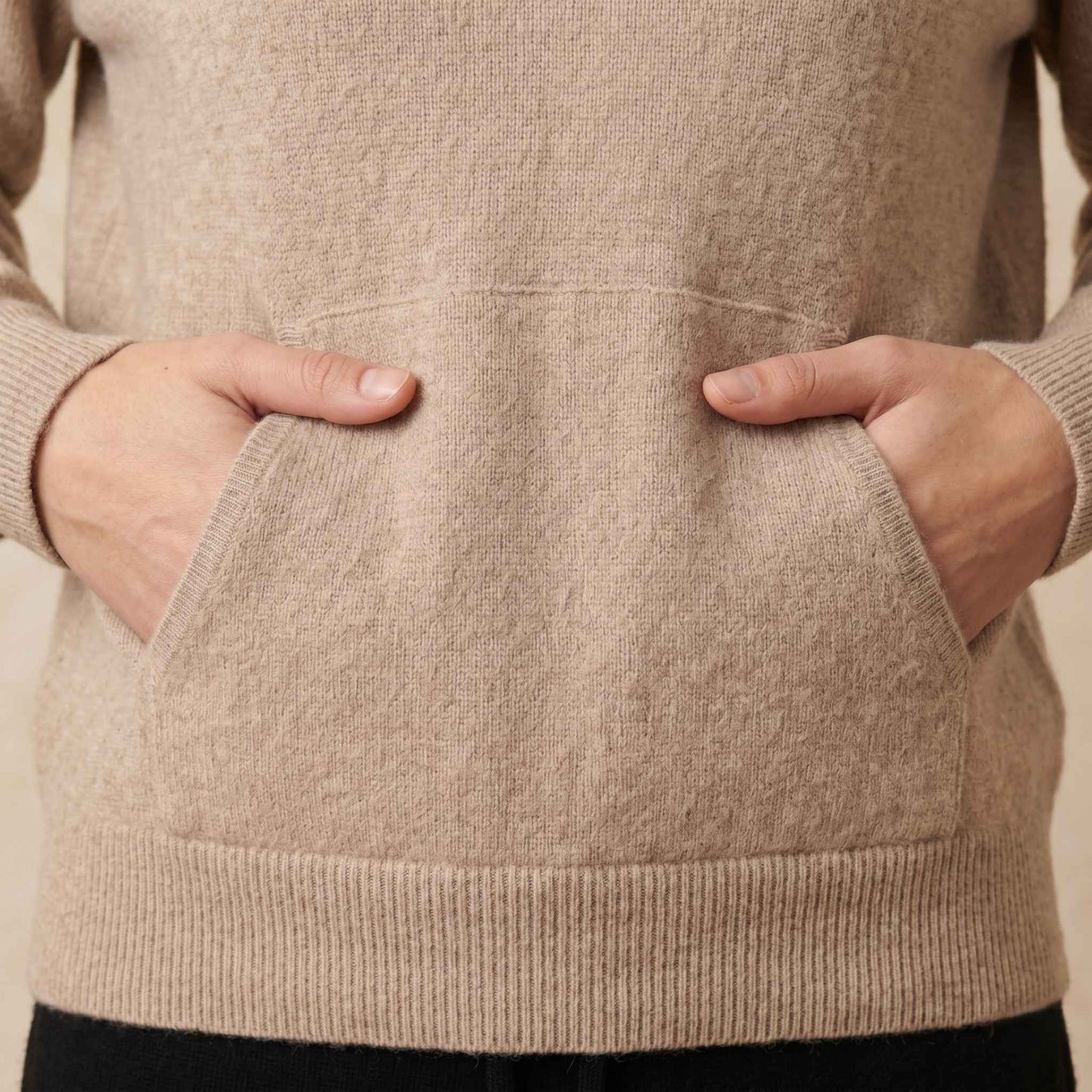 100% Undyed Cashmere Women's Hoodie — Chemical-Free Natural Chyangra Cashmere