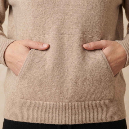 100% Undyed Cashmere Women's Hoodie — Chemical-Free Natural Chyangra Cashmere