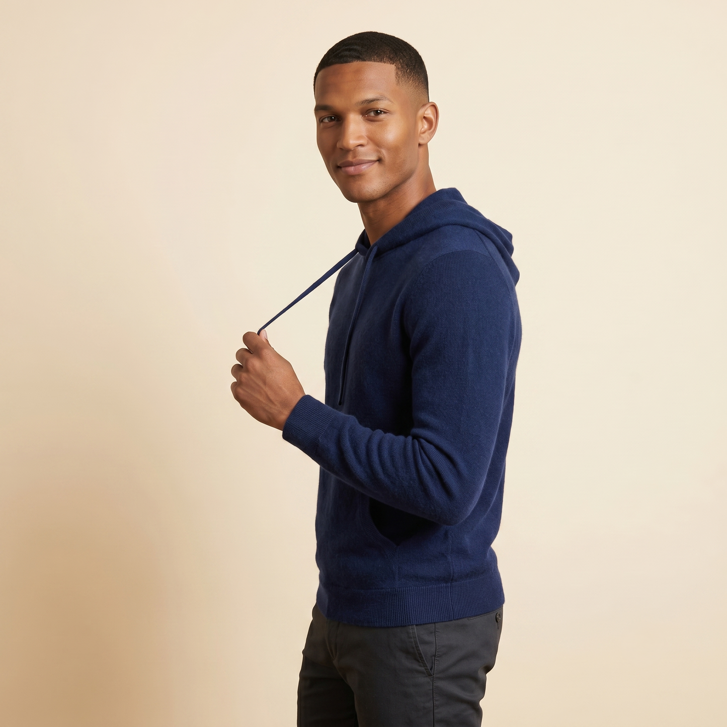 Mustang Himalayan Cashmere Hand-Finished Hoodie For Men
