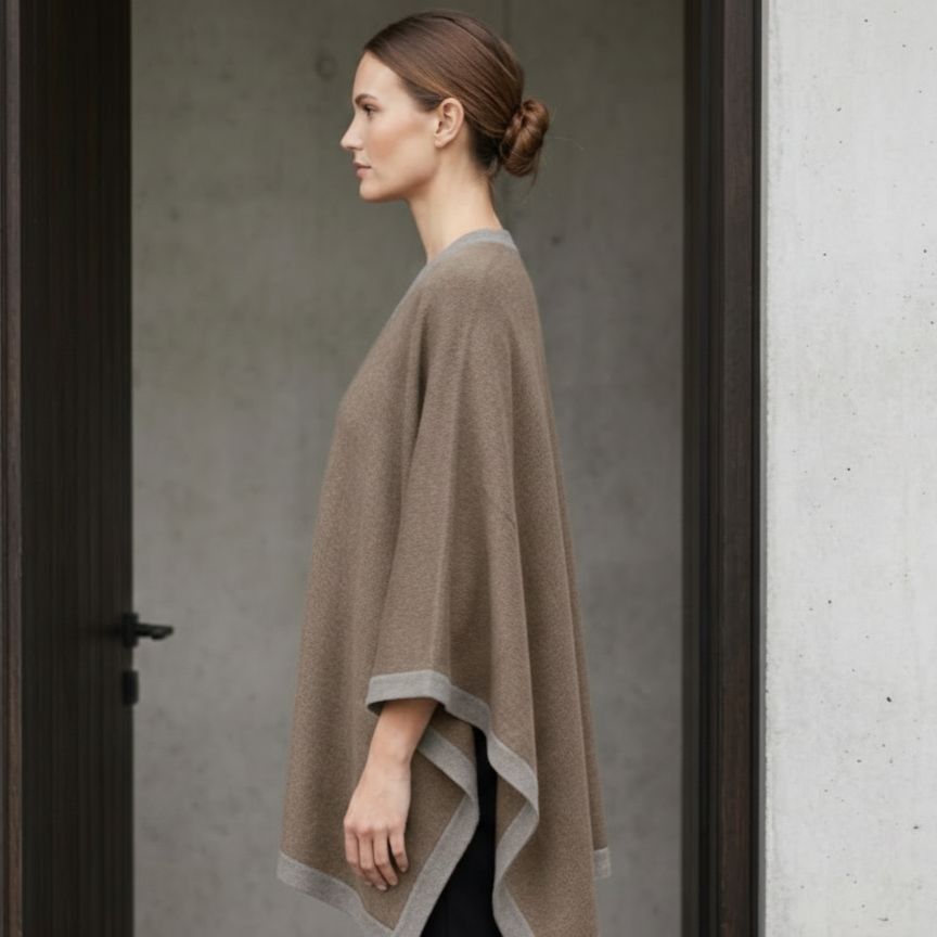 The Artisan Cape | 100% Undyed Pure Himalayan Cashmere