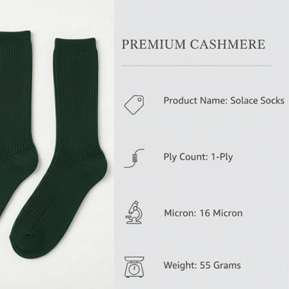Pure Cashmere Knee Socks Women's | Solace Luxury | Handmade