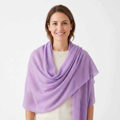 Jewel Tones and Mountain Skies Cashmere Pashmina Shawl