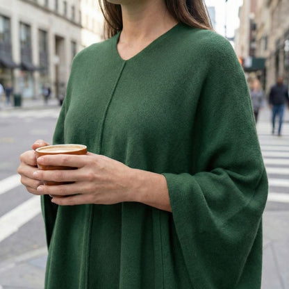 The V-Neck Poncho | 100% Pure Himalayan Cashmere
