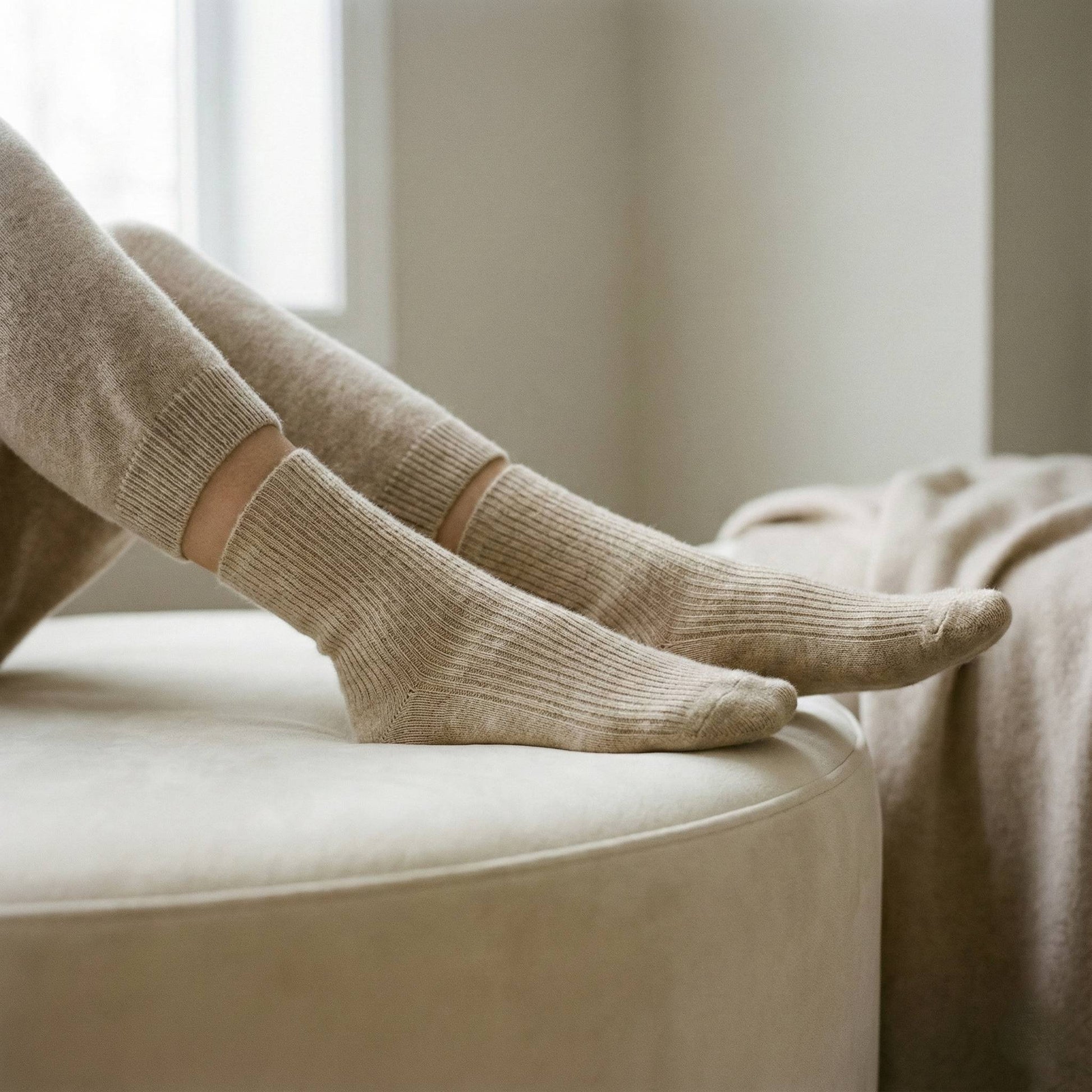 Pure Cashmere Knee Socks Women's | Solace Luxury | Handmade
