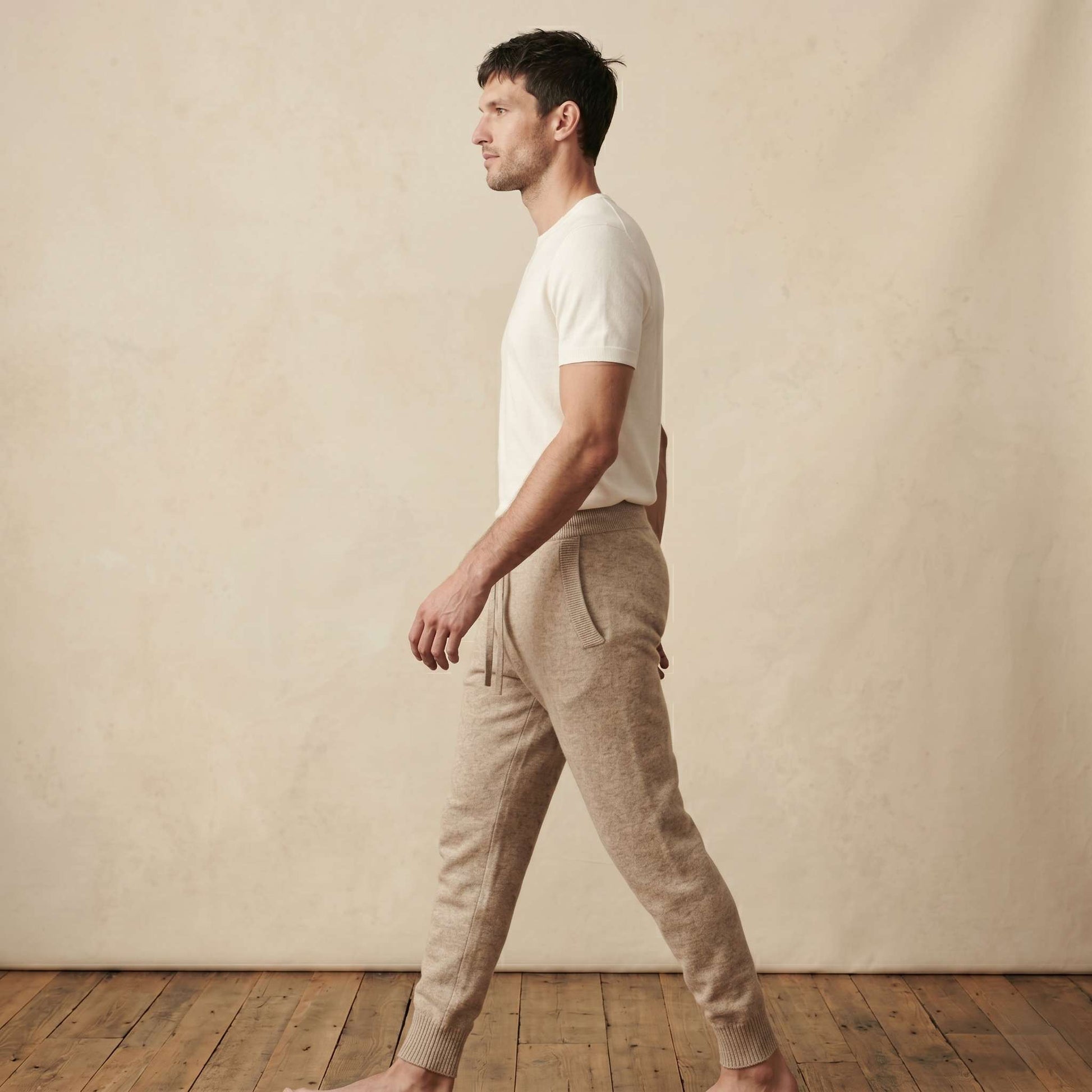 Zenith Natural Undyed Himalayan Cashmere Jogger For Men — Himalayan cashmere, view 23