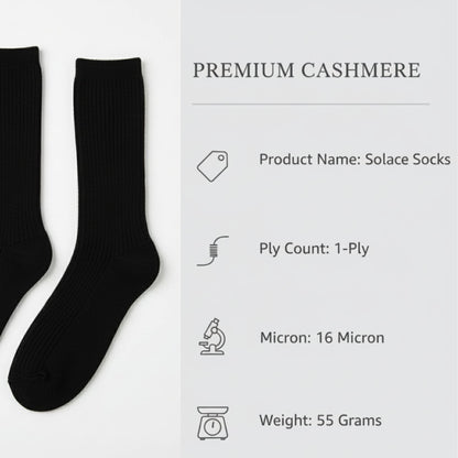 Pure Cashmere Knee Socks Women's | Solace Luxury | Handmade