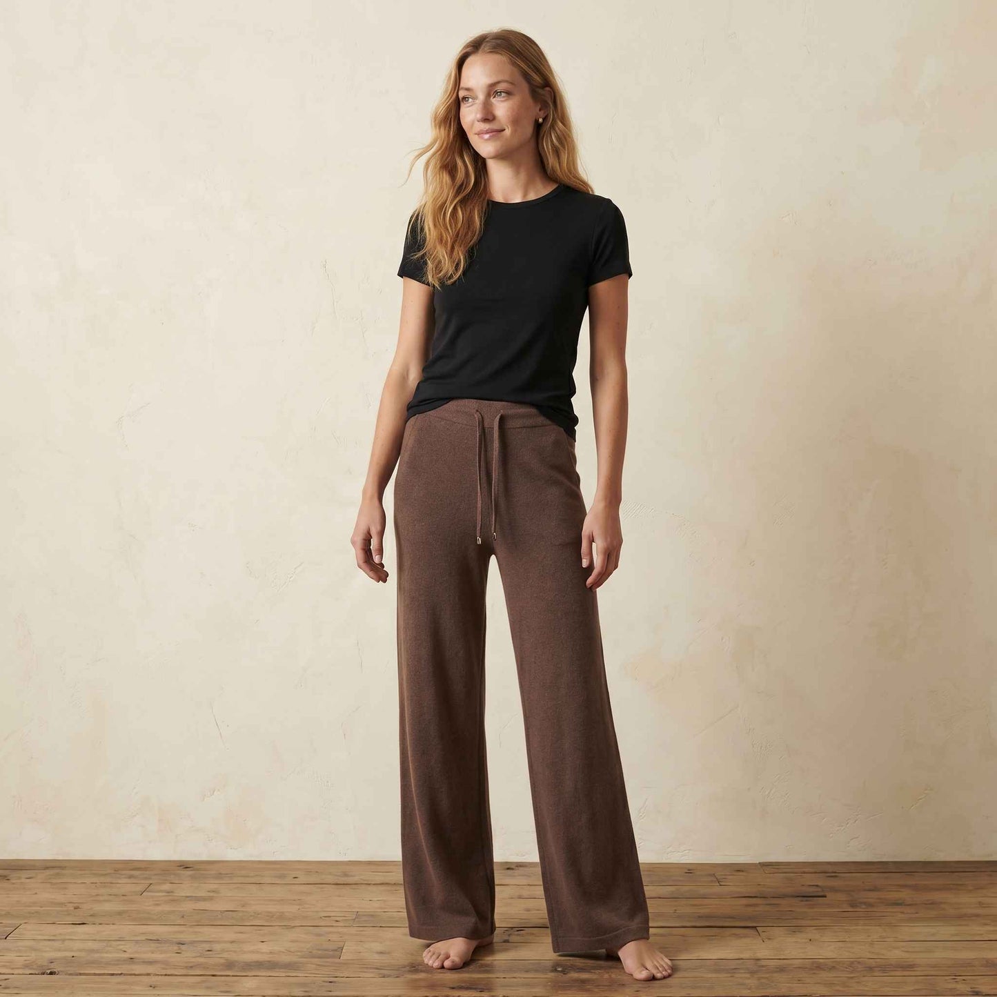 The Zenith Pure Himalayan Cashmere Sweatpant For Women - Brown 1