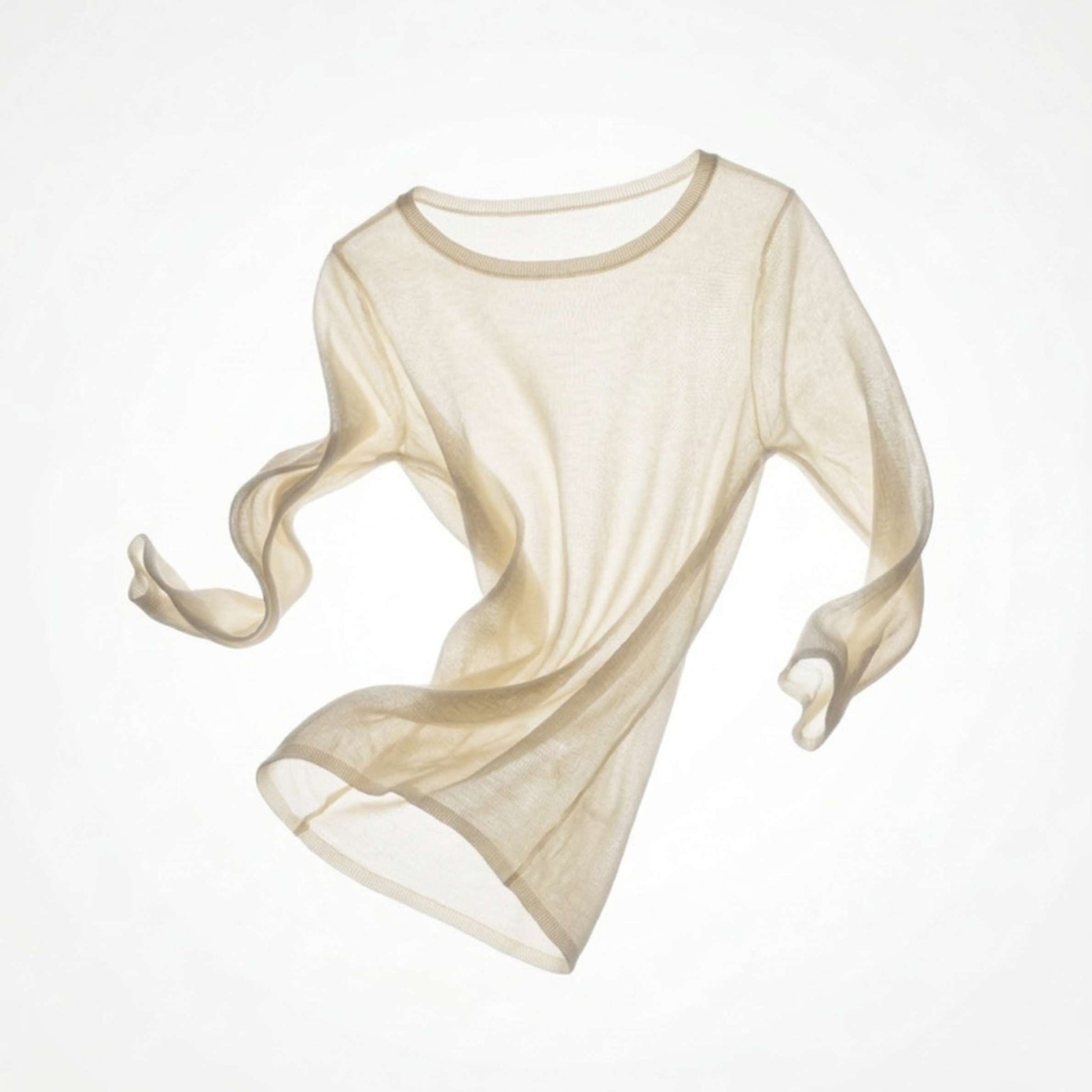 Pure Cashmere Gossamer Boatneck Top With 3/4 Sleeve For Women