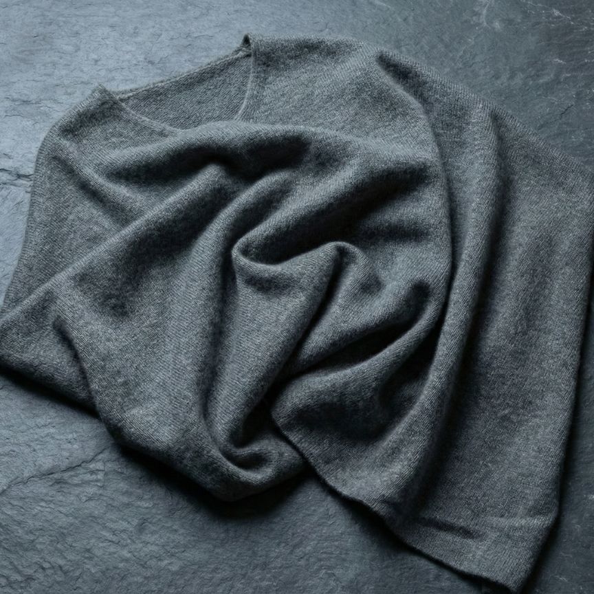 The V-Neck Poncho | 100% Undyed Pure Himalayan Cashmere