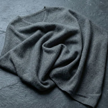 The V-Neck Poncho | 100% Undyed Pure Himalayan Cashmere
