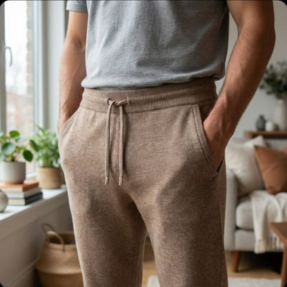 Oatmeal Melange Pure Himalayan Cashmere Zenith Natural Jogger